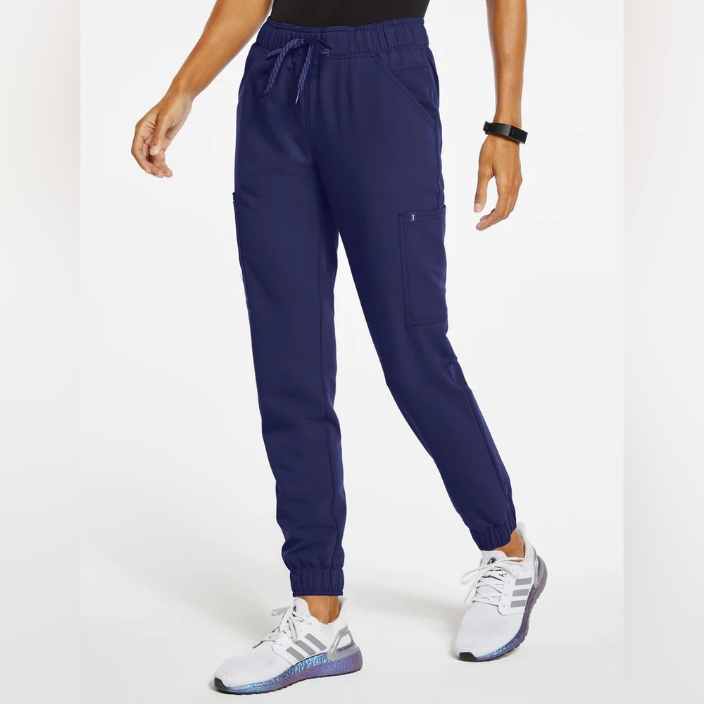 JAANUU WOMEN'S MESH-ENHANCED JOGGER PANT NAVY